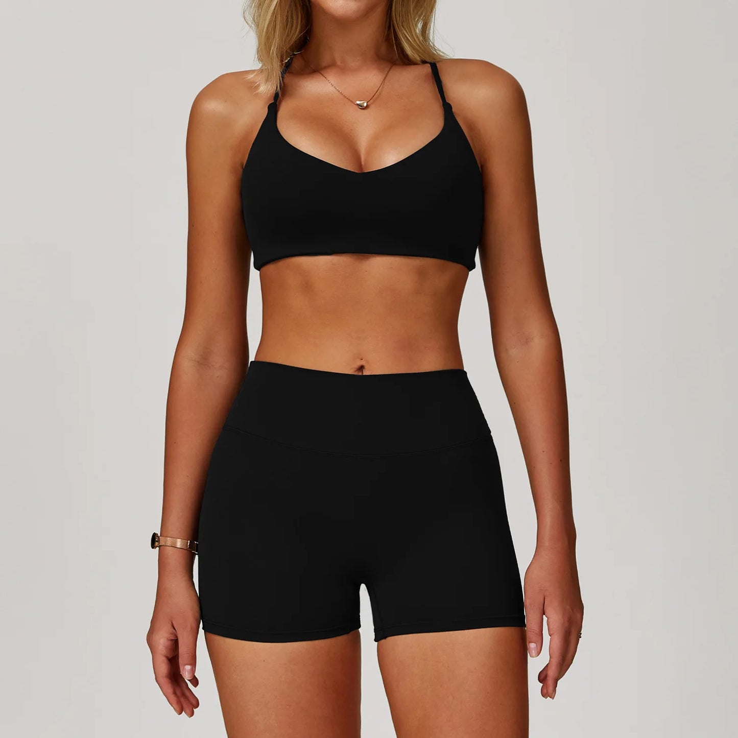 Sports Bra & Shorts Gym Set